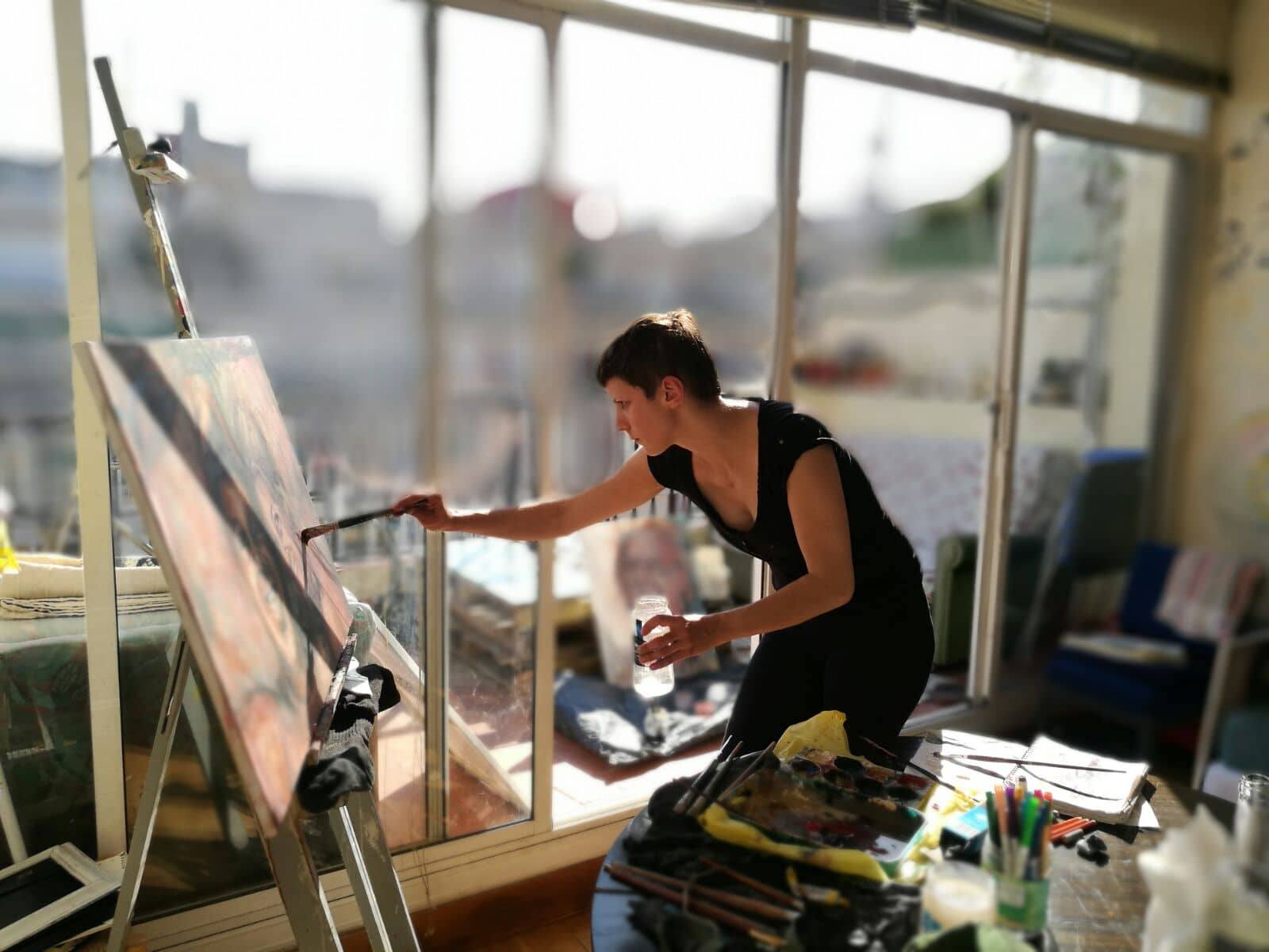 Hana Sebel portrait painting