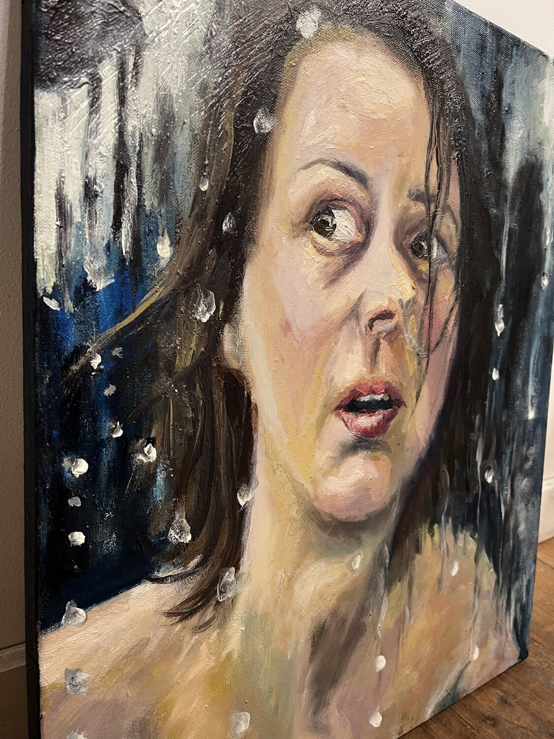 À travers la vitre